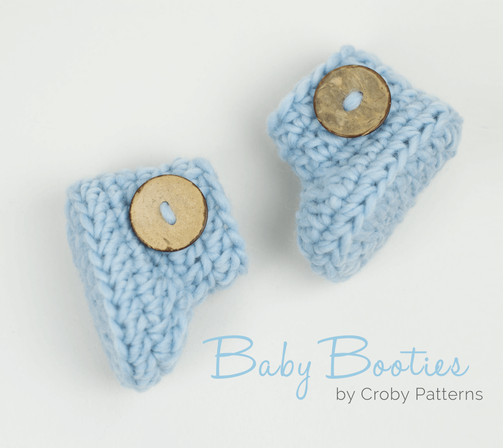 Crochet baby booties in 15 minutes or less! Croby Patterns