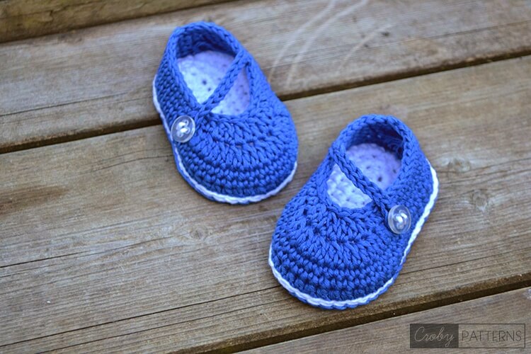 BLUE FAIRY TALE Crochet Baby Booties Croby Patterns