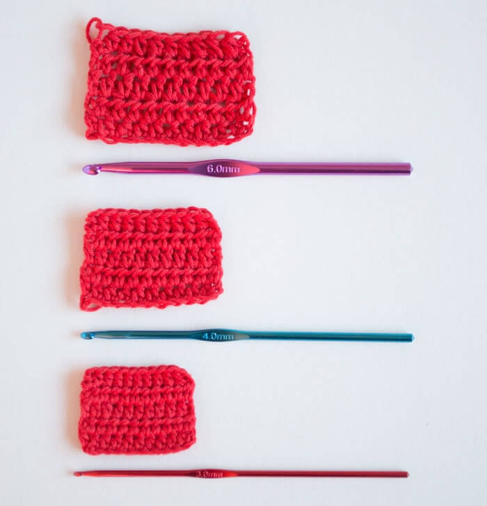 Different hook sizes on the same yarn : r/crochet