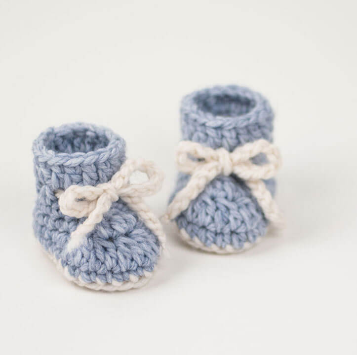 Winter Snowflake Crochet Baby Booties